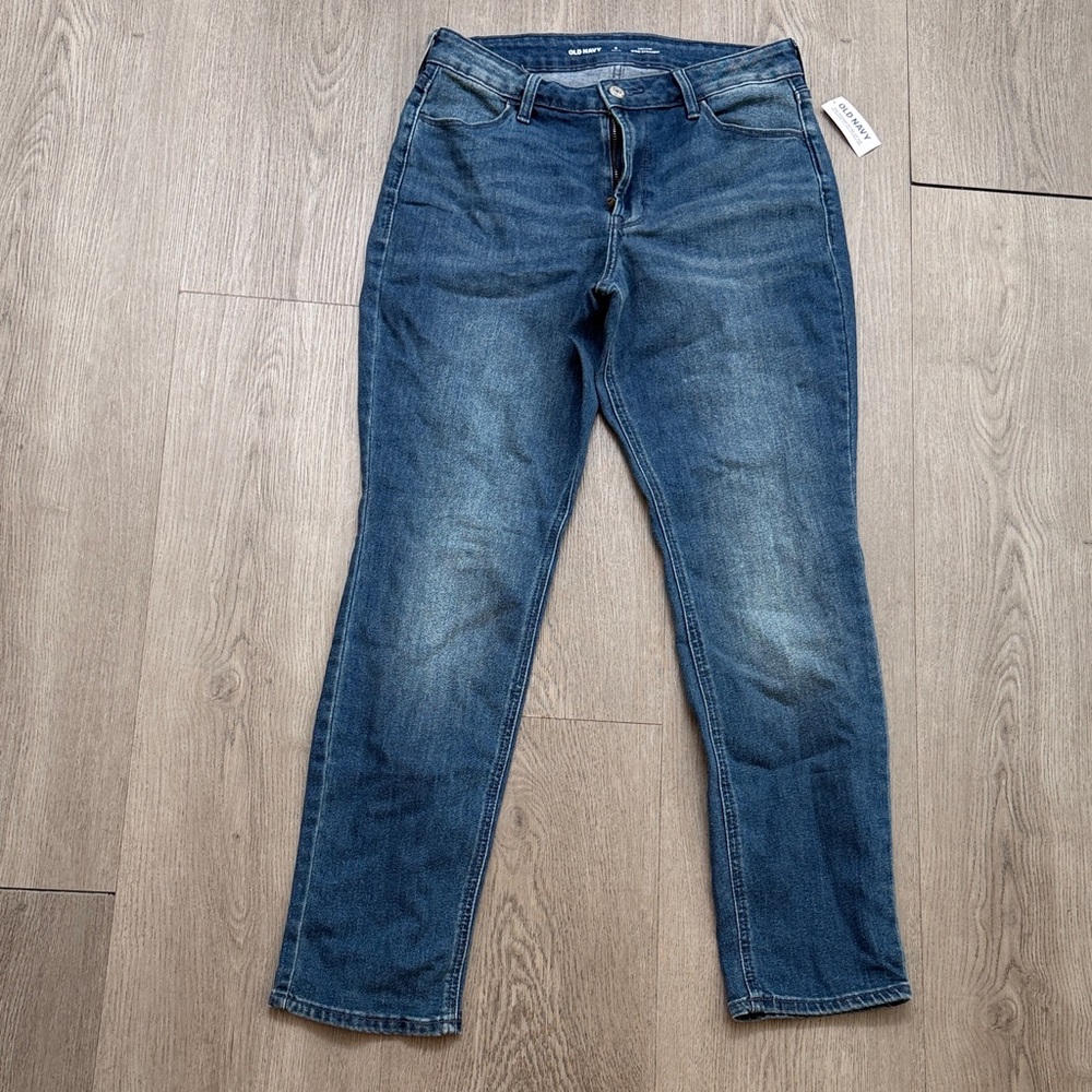 Old Navy Women's Straight Leg Jeans - Deep Blue